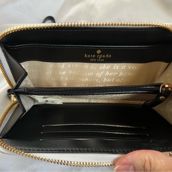 Kate Spade Black and Cream Storybook Wallet - Picture 3 of 3